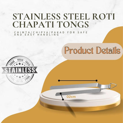 Premium Stainless Steel Roti Chapati Tongs – Durable Chimta/Chipya/Pakad for Safe and Easy Handling Pack of 1 Description - Flymaster Shop