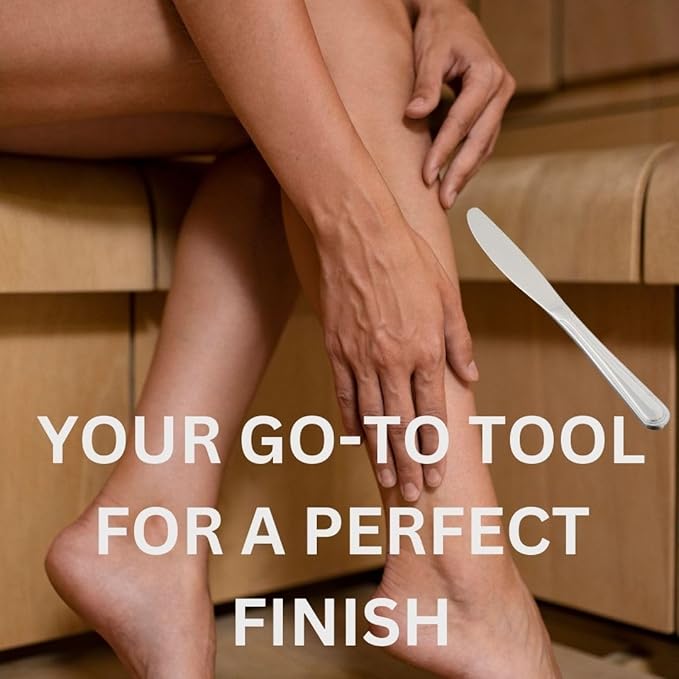 Premium Steel Wax Knife Set Experience Salon-Quality Results at Home with Silky Finish Waxing Spatulas (Set of 2) for Effortless Application and Flawless Results. - Flymaster Shop