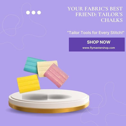 Premium Tailor's Marker Chalks Set – Complete Box with Fabric Markers for Precise Marking & Sewing. - Flymaster Shop