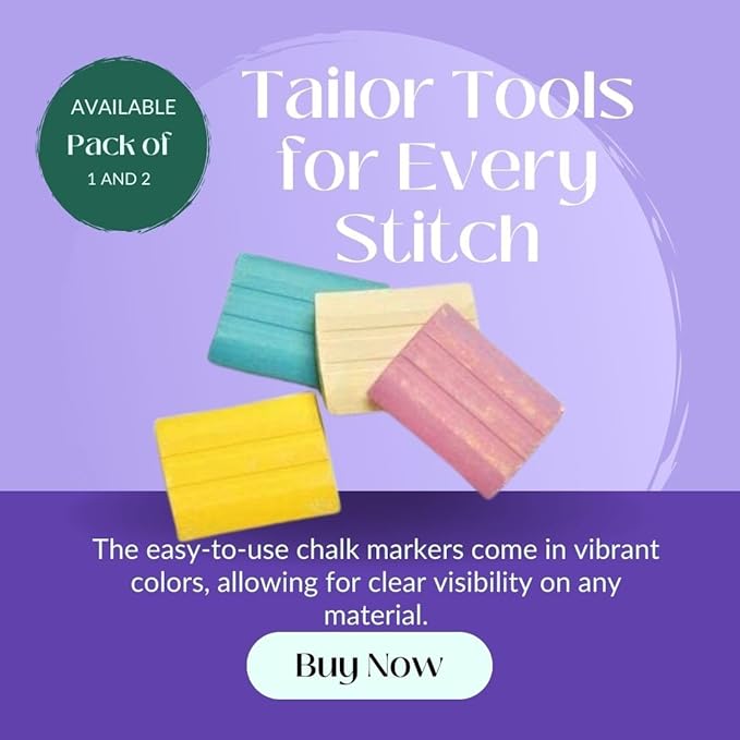 Premium Tailor's Marker Chalks Set – Complete Box with Fabric Markers for Precise Marking & Sewing. - Flymaster Shop