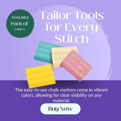 Premium Tailor's Marker Chalks Set – Complete Box with Fabric Markers for Precise Marking & Sewing. - Flymaster Shop