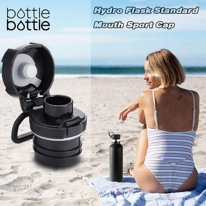 Flip Top Lid Replacement Cap for Insulated Water Bottle with mouth diameter 1.69 in. /4.3 cm