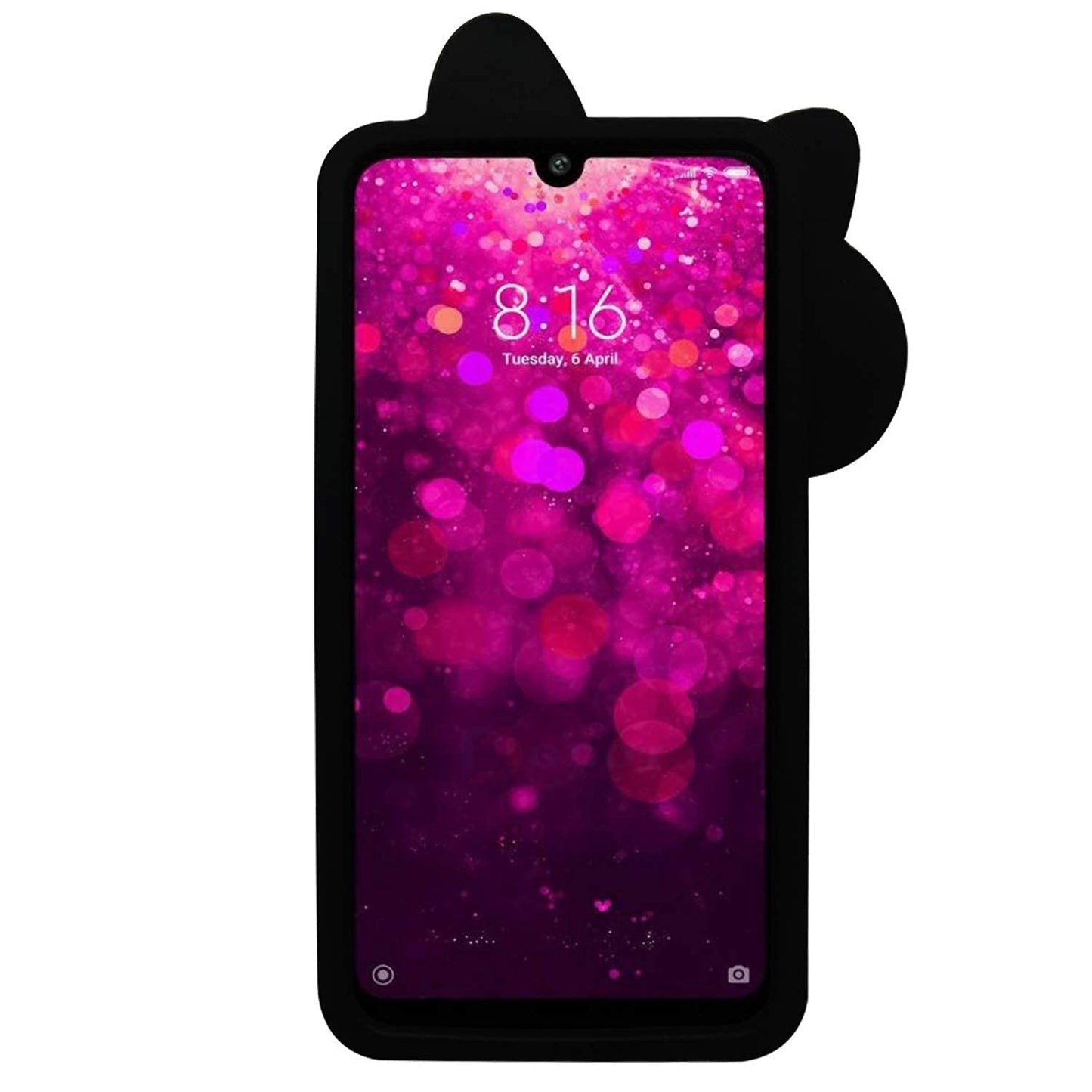 Mickey Mouse Case Cover for Vivo Y19 -|3D Cute Printed | Soft Silicone Rubber Back Cover Compatible with Vivo Y19 (Black)