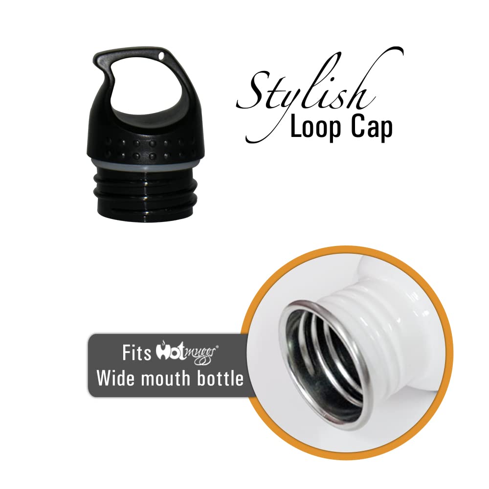 Hot Mug Stylish Loop Cap for Stainless Steel Bottles, BPA Free Bottle Cap, Original Accessory Compatible pe birds pigeon and many models