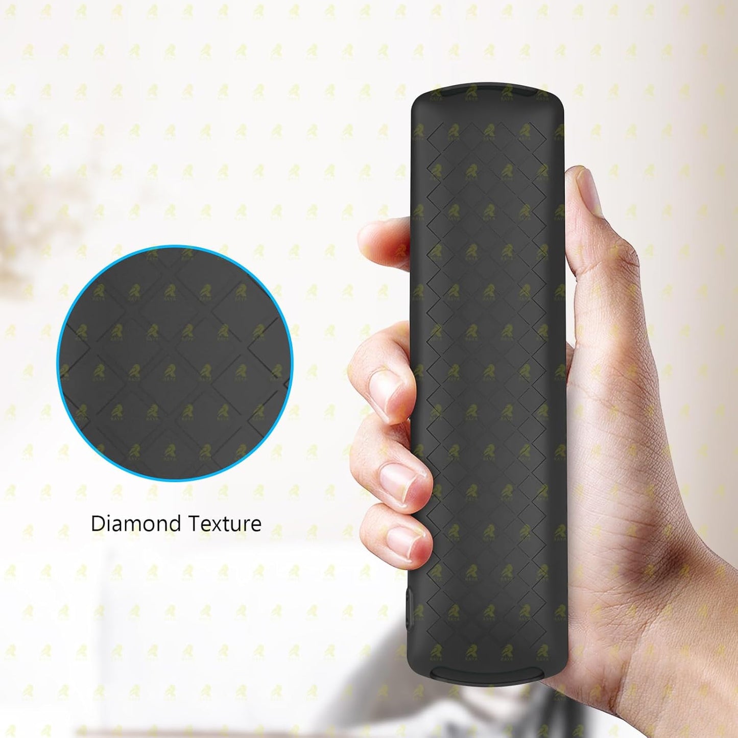 Silicone Cover Compatible with Jio Tv Set Top Box Remote Protective Case with Lanyard [ Remote NOT Included ] (Black)