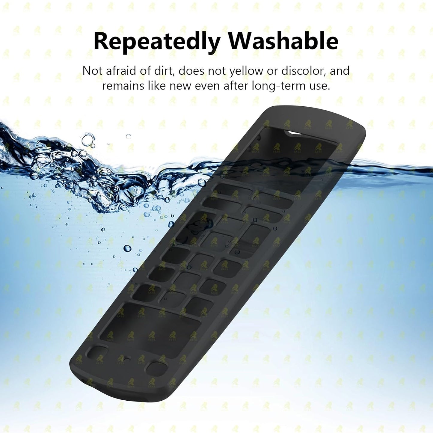Silicone Cover Compatible with Jio Tv Set Top Box Remote Protective Case with Lanyard [ Remote NOT Included ] (Black)