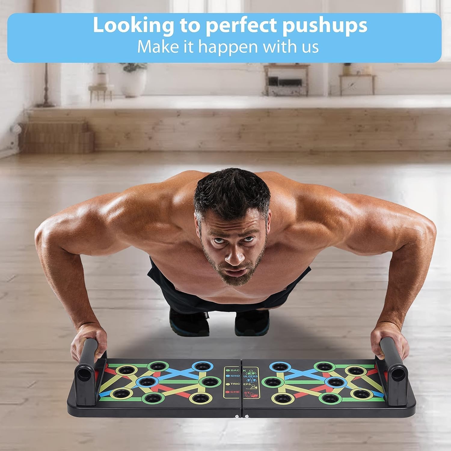 Pushup Board For Men, Push Up Board Fitness Equipment, Push Up Bar For Home, Gym, For Men Pushup Board Women Push Up Stand Exercise Equipment, Pack of 1 - Flymaster Shop