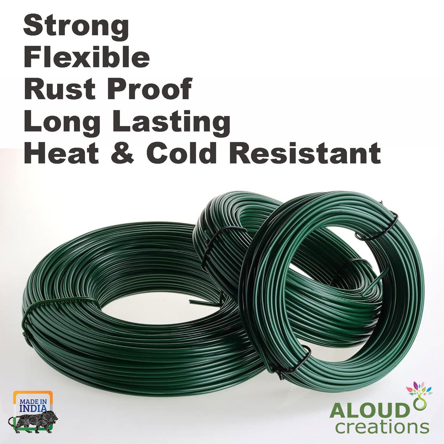 PVC Coated Heavy Duty GI Wire Rope | Clothesline | Ideal for Drying Heavy Clothes | Length 25 Meter | Assorted Colours | Pack of 1 - Flymaster Shop