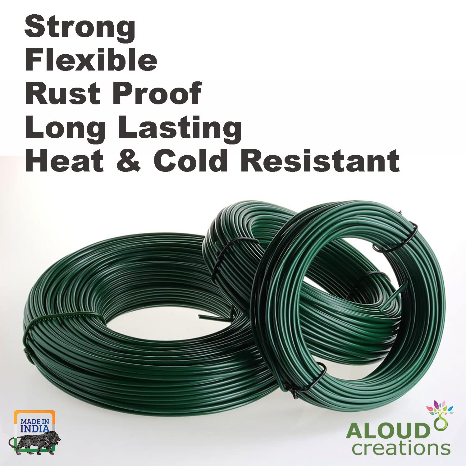PVC Coated Heavy Duty GI Wire Rope | Clothesline | Ideal for Drying Heavy Clothes | Length 25 Meter | Assorted Colours | Pack of 1 - Flymaster Shop