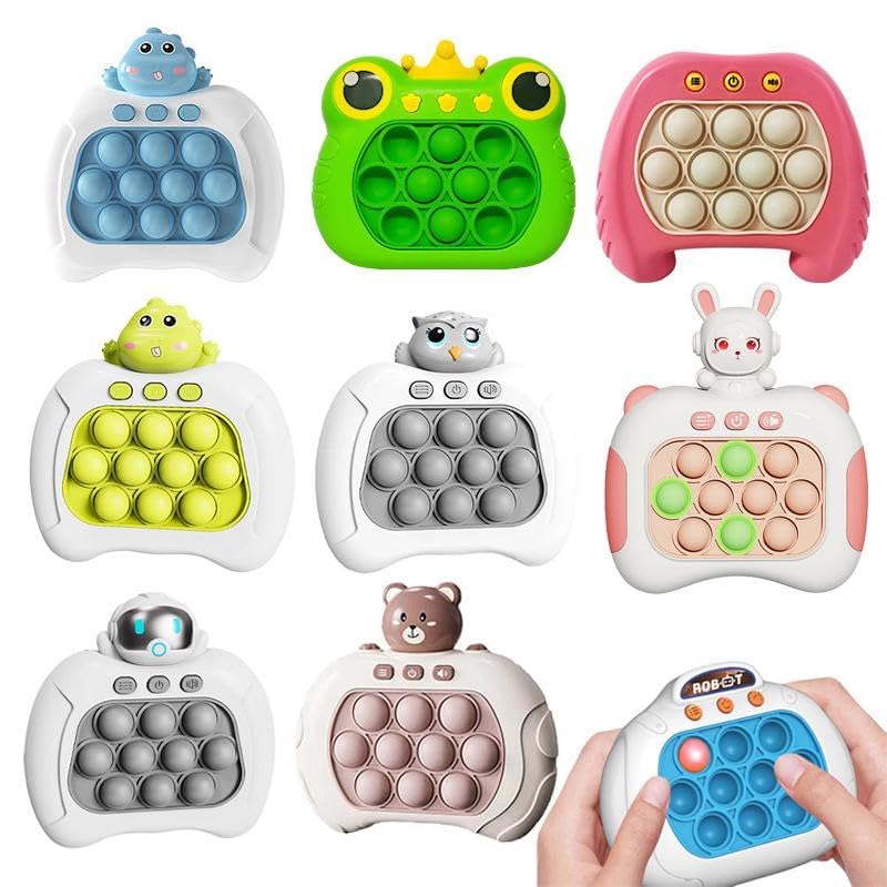 Quick Push Light Up Pop Game Fidget Toys for Adults and Kids | Squeeze Poppet Sensory Push Pop Memory Toy Party Favors Puzzle Game Fidget Console, Pack of 1 - Flymaster Shop