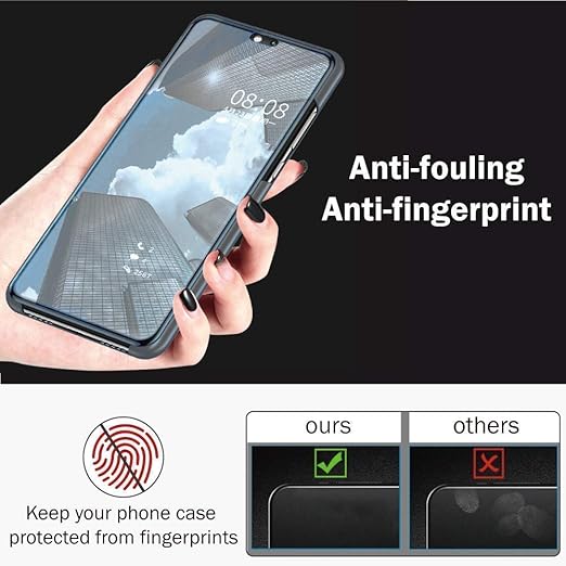 Realme 6 Pro Clear View Electroplate Mirror Protective Leather Flip Cover with Glass - Premium, Stylish, and Durable Case for Ultimate Protection and Functionality. - Flymaster ShopFlymaster ShopRK - FMC - RM - 6PRO