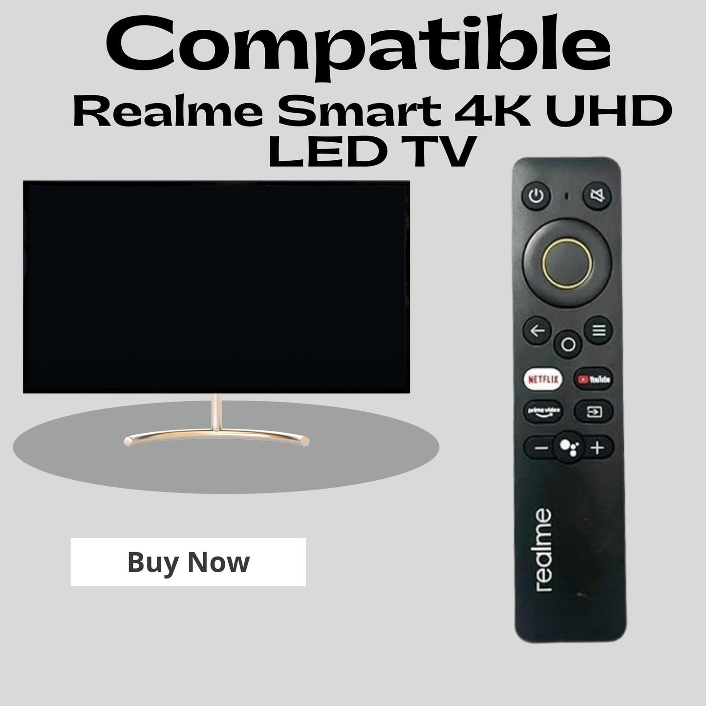 Remote Control for Realme Smart 4K UHD LED TV (Version 1) – No Voice Function - Flymaster Shop