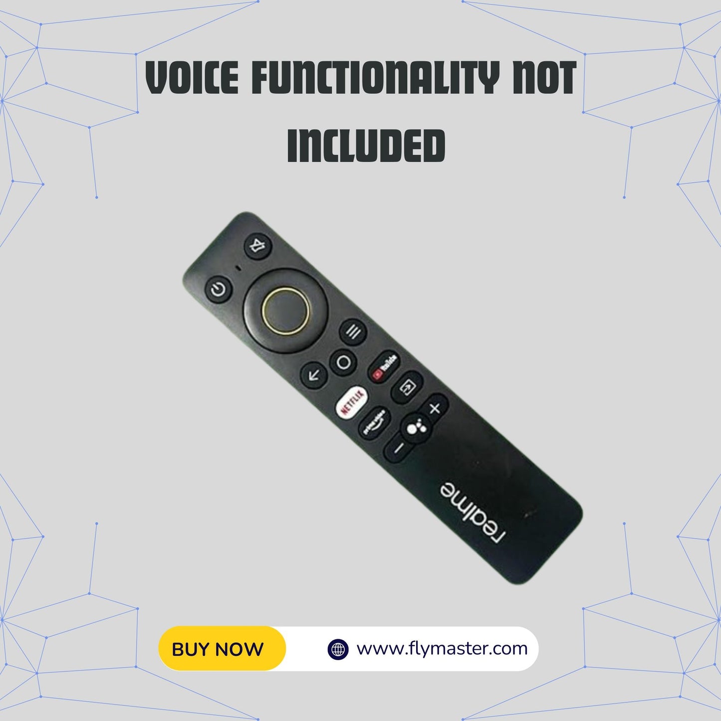 Remote Control for Realme Smart 4K UHD LED TV (Version 1) – No Voice Function - Flymaster Shop