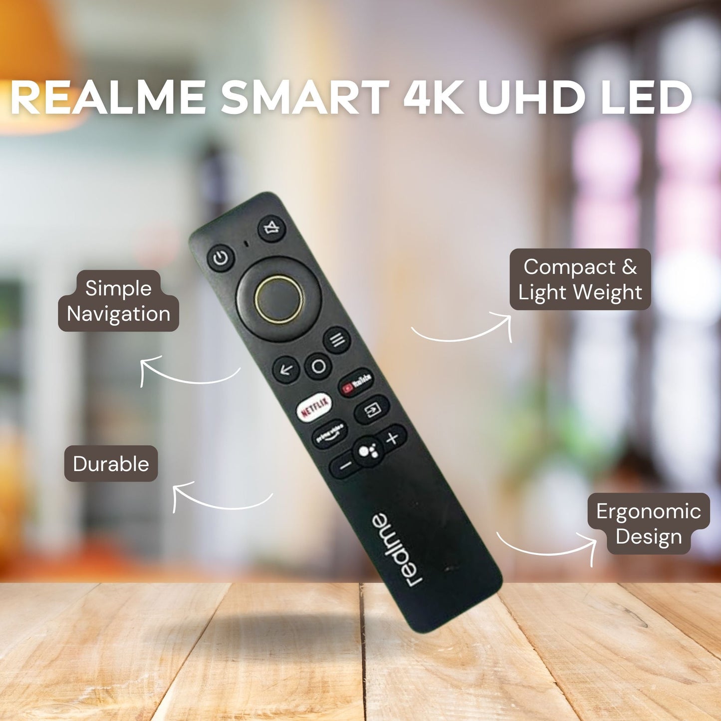 Remote Control for Realme Smart 4K UHD LED TV (Version 1) – No Voice Function - Flymaster Shop