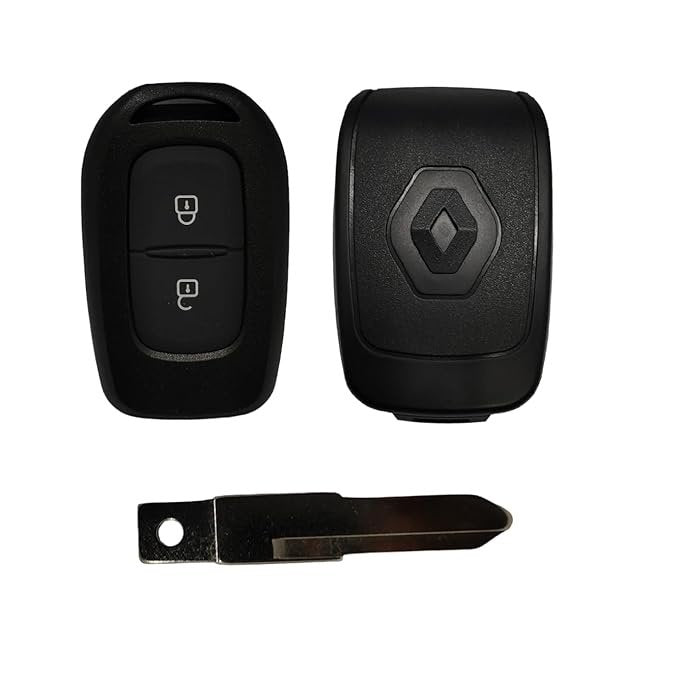 Renault Duster, Kwid, Terreno, Triber, Kiger | Car Accessories | Durable Black Key Shell for Protection and Style, Pack of 1 - Flymaster Shop