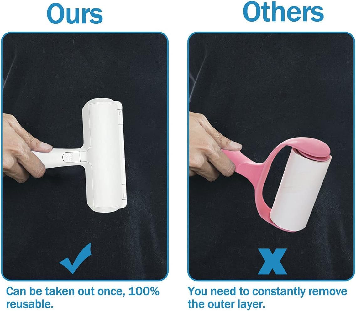 Reusable Dog Hair Remover Roller Dog Cat and Other Pets Hairs Cleaning Lint Fur Brush Rollers Easy Hair Removal Furniture, Clothes, Sofa, Carpet, Couch, Bedding (Dog Hair Remover) - Flymaster Shop