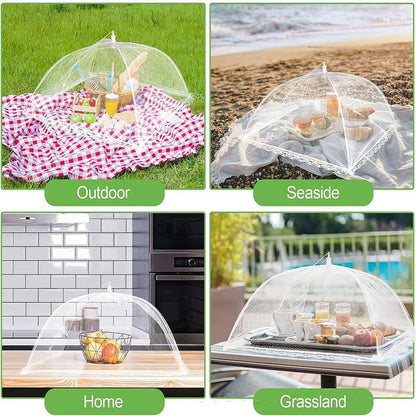 Reusable Mesh Food Cover Tent – 17 Inch Pop-Up Screen for Outdoor Dining, Picnics, BBQ | Insect & Pest Protection (Pack of 2) - Flymaster Shop