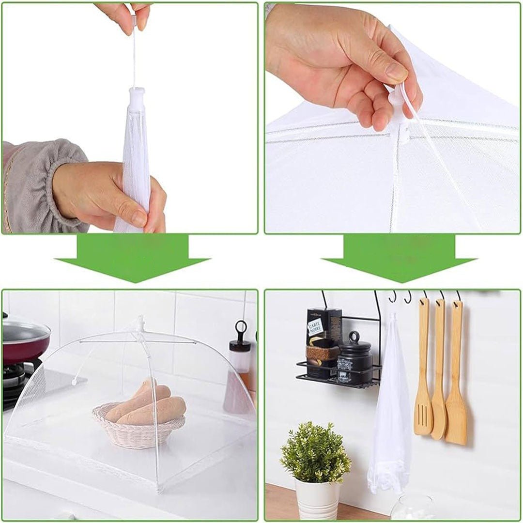 Reusable Mesh Food Cover Tent – 17 Inch Pop-Up Screen for Outdoor Dining, Picnics, BBQ | Insect & Pest Protection (Pack of 2) - Flymaster Shop