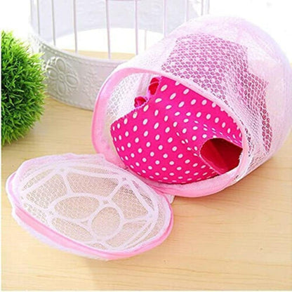 Round cloth washing Laundray bag washing net bag Pouch Mesh Laundry Bag with rust free zipper for Washing bra, socks and underwear, White, Pack of 1 - Flymaster Shop