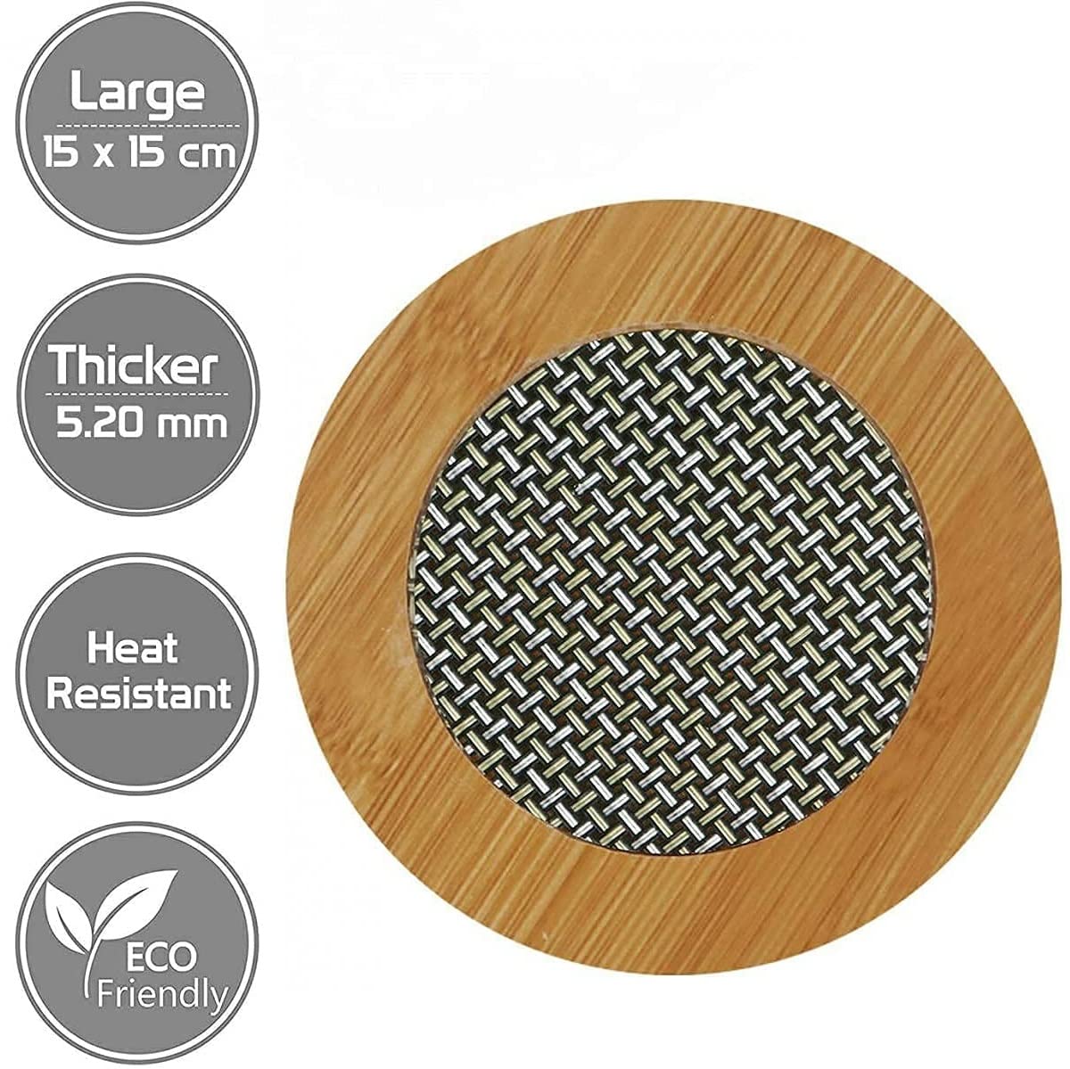 Round Hot Mate, Hot Pot and Plate Stand, Hot Mate Resistant Tray- Pack of 2 (Multi Color) - Flymaster Shop