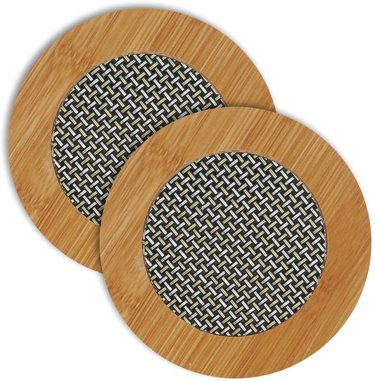 Round Hot Mate, Hot Pot and Plate Stand, Hot Mate Resistant Tray- Pack of 2 (Multi Color) - Flymaster Shop