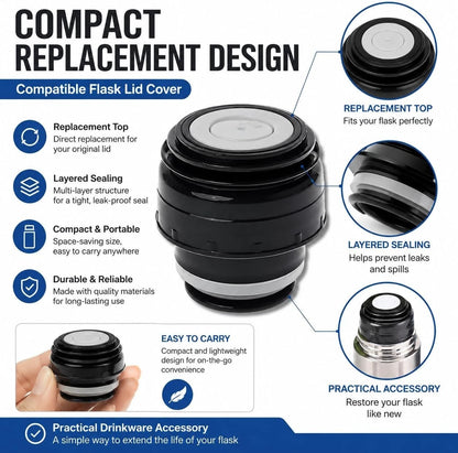 Vacuum Flask Lid Cover 4.5cm Replacement for Thermosteel Bottle