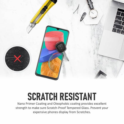 Samsung Galaxy M33 5G, Galaxy M13, Galaxy M13 5G, and Samg Galaxy F23 (6.6 Inch) | Edge to Edge Tempered Glass| Easy Self Installation Kit and Black Color | Phone Accessories | - Flymaster Shop