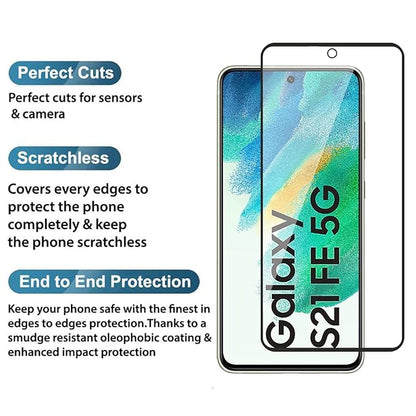 Samsung Galaxy S21 FE 5G | Screen Protector | Tempered Glass, Edge to Edge Coverage, Easy Installation - Flymaster Shop