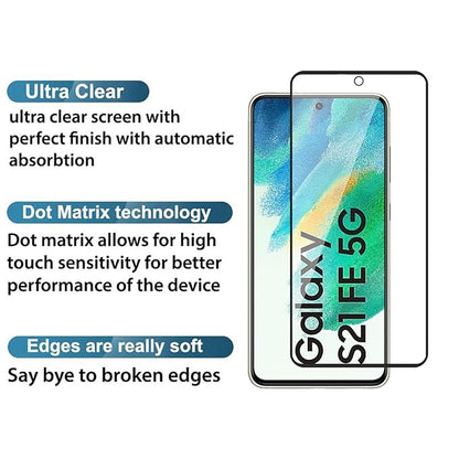 Samsung Galaxy S21 FE 5G | Screen Protector | Tempered Glass, Edge to Edge Coverage, Easy Installation - Flymaster Shop