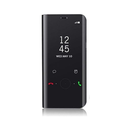 Samsung J3 Clear View Electroplate Mirror Protective Leather Flip Cover with Glass - Premium, Stylish, and Durable Case for Ultimate Protection and Functionality. - Flymaster ShopFlymaster ShopRK - FMC - SM - J3