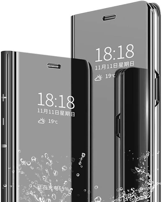 Samsung S6 Edge Clear View Electroplate Mirror Protective Leather Flip Cover with Glass - Premium, Stylish, and Durable Case for Ultimate Protection and Functionality. - Flymaster Shop