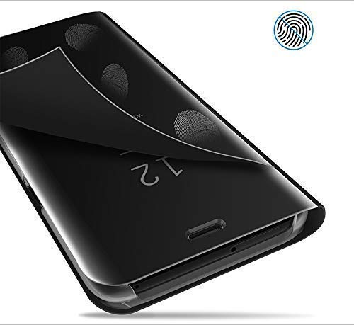 Samsung S6 Edge Clear View Electroplate Mirror Protective Leather Flip Cover with Glass - Premium, Stylish, and Durable Case for Ultimate Protection and Functionality. - Flymaster Shop