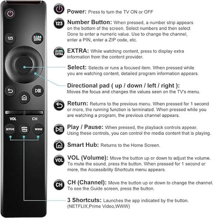 Samsung Ultra Curved TV BN59-01312F | TV Remote | Enhanced functionality and convenience - Flymaster Shop