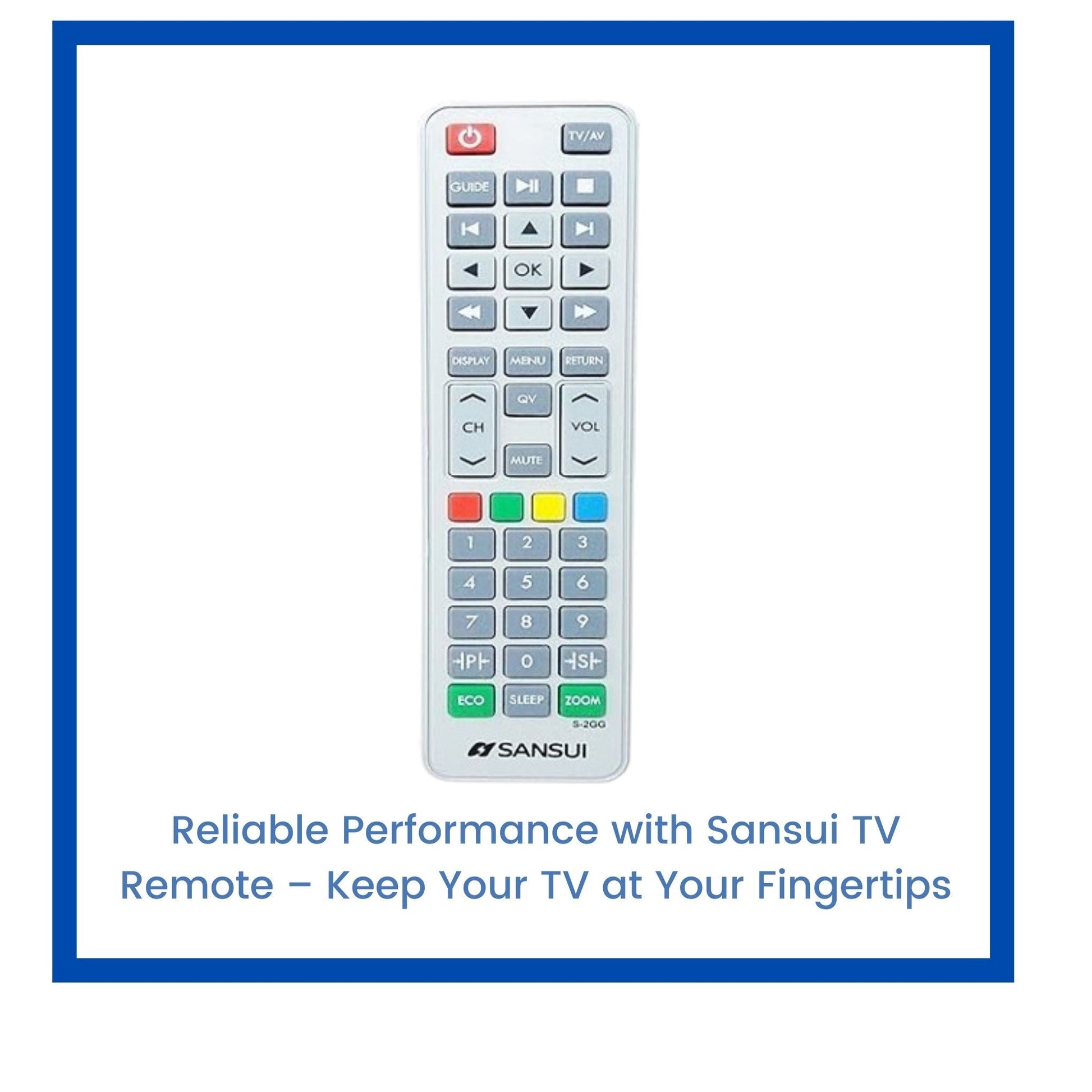 Sansui TV Remote Control S-2Gg – Perfect Replacement for LED & LCD Models. - Flymaster Shop