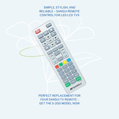 Sansui TV Remote Control S-2Gg – Perfect Replacement for LED & LCD Models. - Flymaster Shop