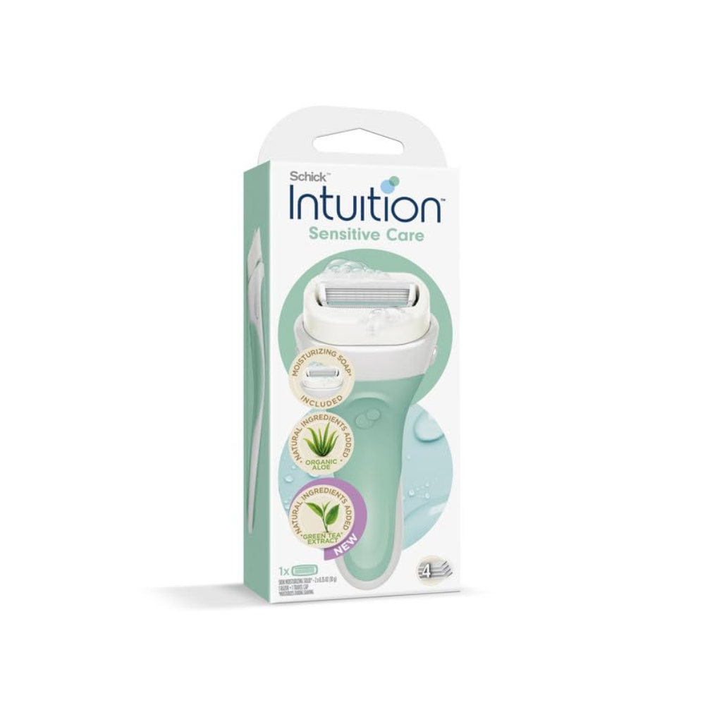 Schick Intuition Sensitive Care Razor | 1 Handle + 2 Refills