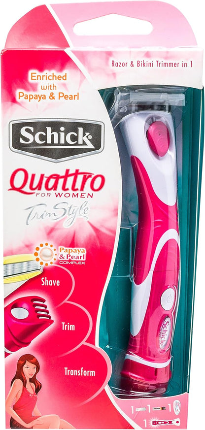Schick Quattro for Women TrimStyle 2-in-1 Razor & Bikini Trimmer