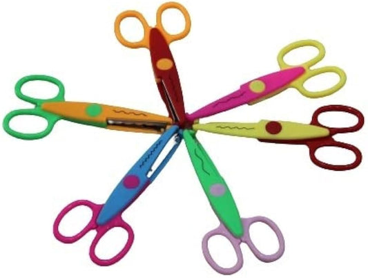 Scissors Set | Arts & Crafts | Decorative Border Edge Cutting, Set of 6 - Multicolor - Flymaster Shop