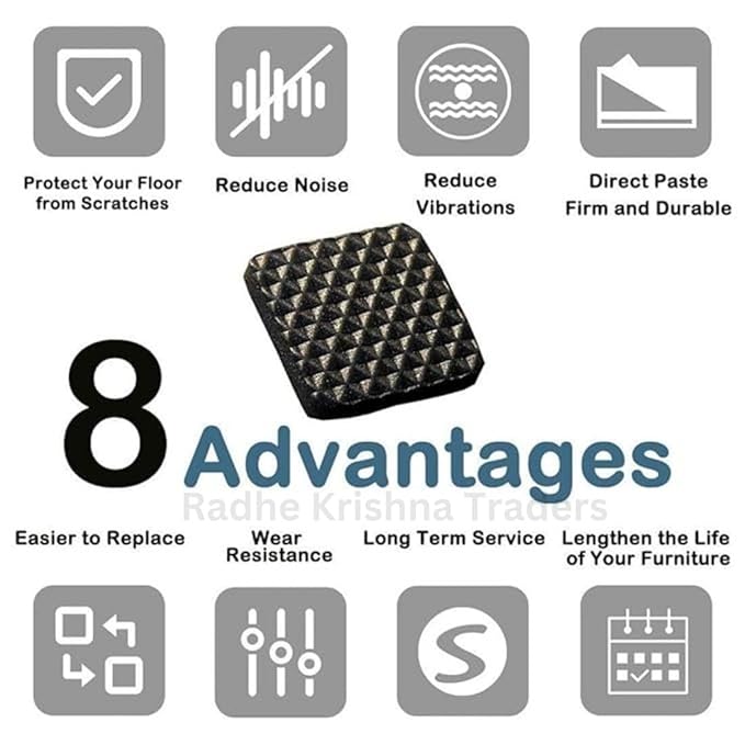 Self-Adhesive Rubber Floor Protector Pads – Non-Slip & Noise-Reducing Furniture Pads (Pack of 9) - Flymaster Shop
