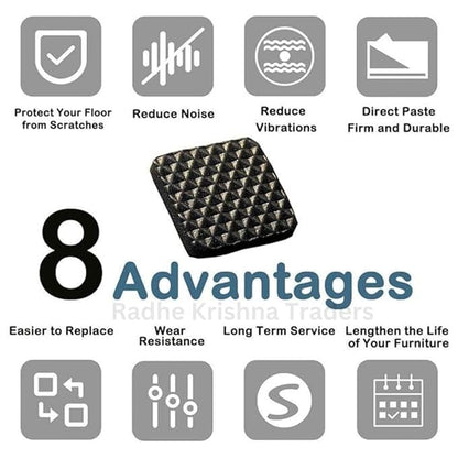 Self-Adhesive Rubber Floor Protector Pads – Non-Slip & Noise-Reducing Furniture Pads (Pack of 9) - Flymaster Shop
