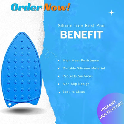 Silicon Iron Rest Pad – High Heat Resistant, 27x14 cm, Random Multicolour (Pack of 1). - Flymaster Shop