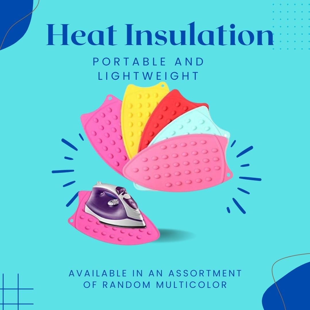 Silicon Iron Rest Pad – High Heat Resistant, 27x14 cm, Random Multicolour (Pack of 1). - Flymaster Shop