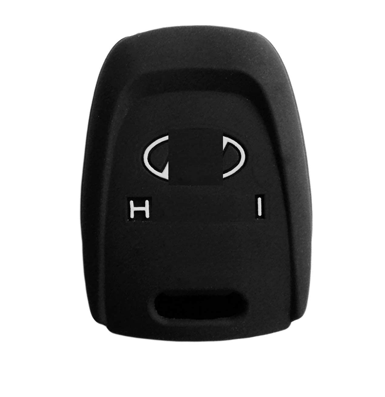 Silicone Car Key Cover for Hyundai Grand i10, Santro, Aura, Xcent – 3 Button Remote (Black) - Flymaster Shop