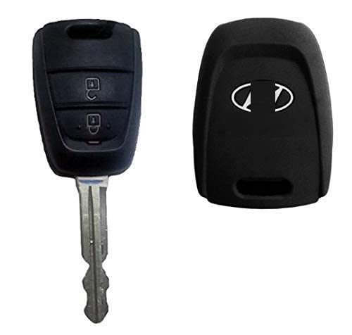 Silicone Car Key Cover for Hyundai Grand i10, Santro, Aura, Xcent – 3 Button Remote (Black) - Flymaster Shop