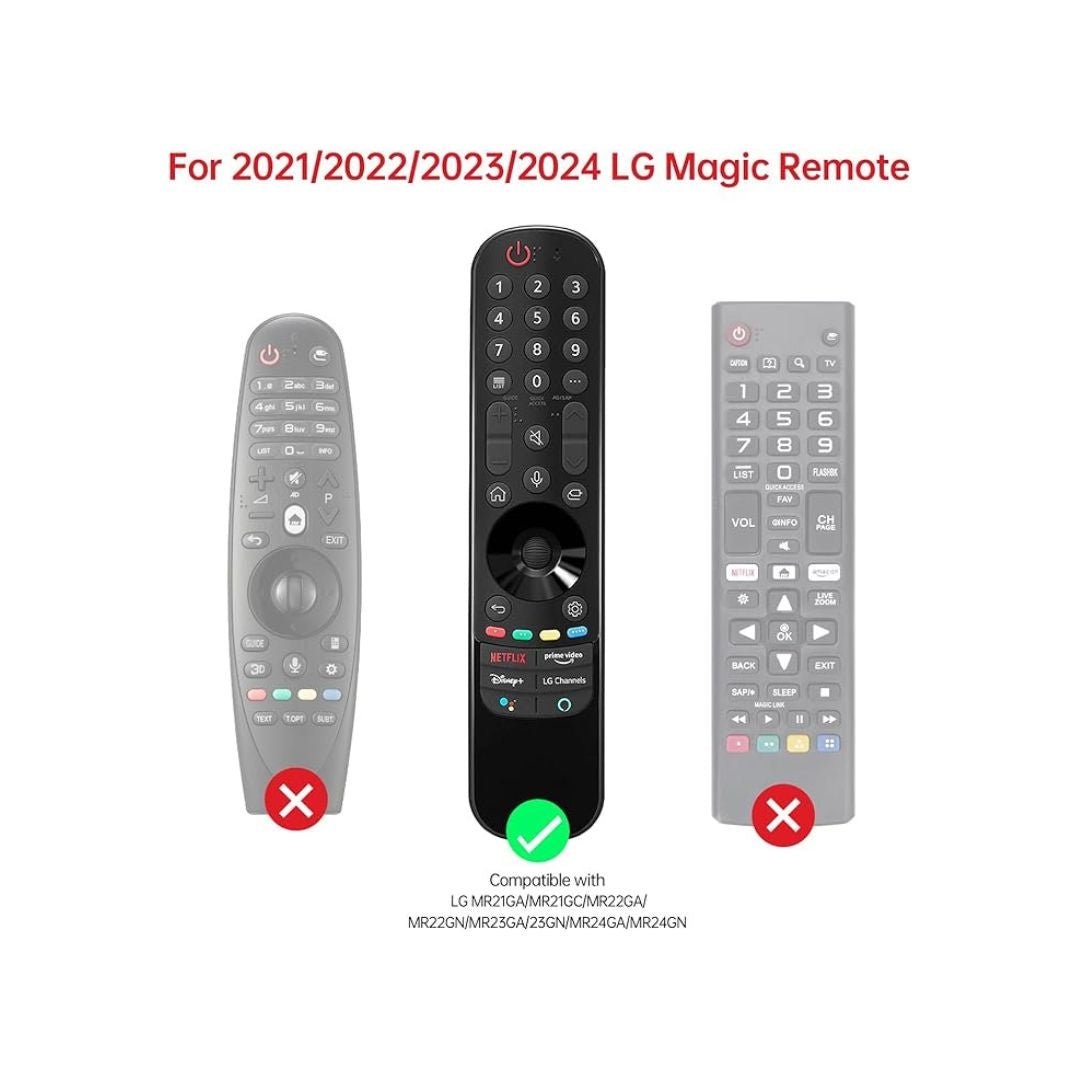 Silicone Case for LG Magic Remote AN-MR21GA MR22GA MR23GA - Protective Cover with Loop (Black) - Flymaster Shop