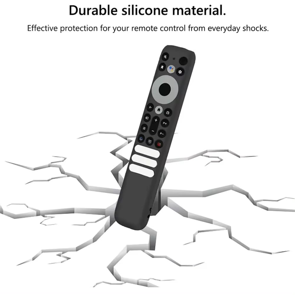 Silicone Case for TCL Remote 902V - Protective TV Remote Cover with Loop (Black) - Flymaster Shop