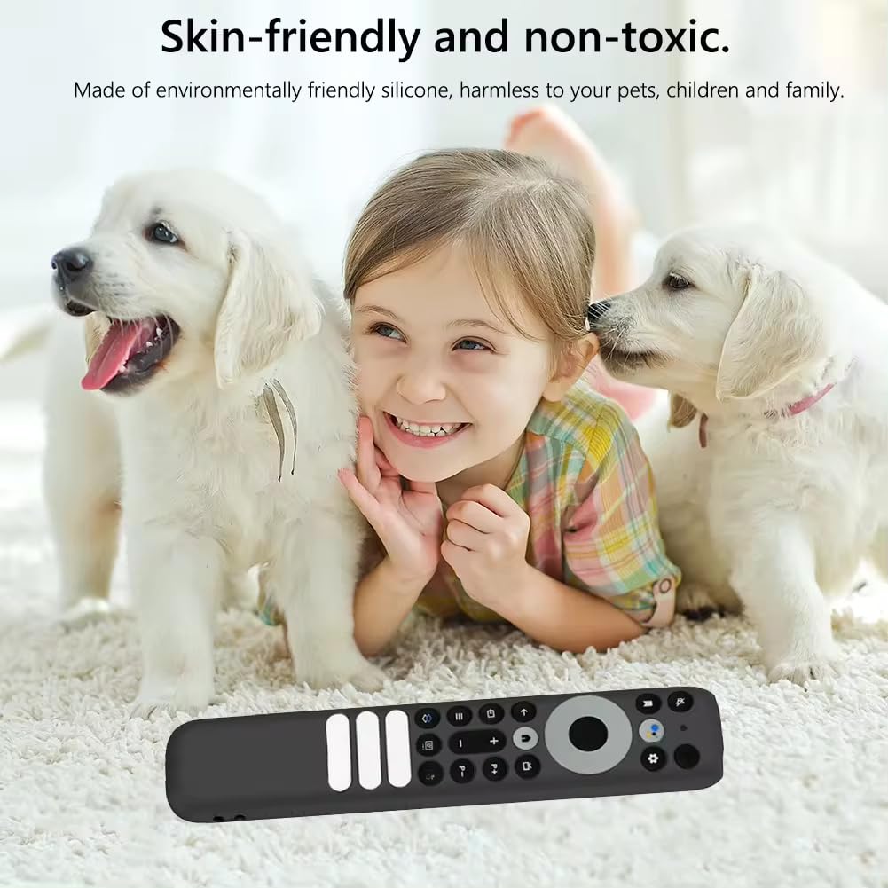 Silicone Case for TCL Remote 902V - Protective TV Remote Cover with Loop (Black) - Flymaster Shop