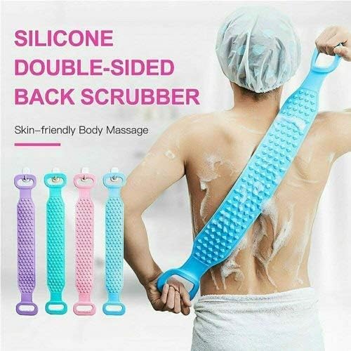 Silicone Double-Sided Exfoliating Body Scrubber Belt for Shower & Bath - Removable Chopping Belt for Skin Exfoliation & Cleansing. - Flymaster Shop