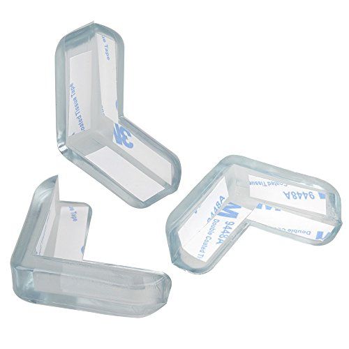 Silicone Edge Protectors for Furniture - Transparent Gel Table Corner Guards, Soft PVC Baby Safety Corner Protectors for Sharp Edges Pack of 8 (White). - Flymaster Shop