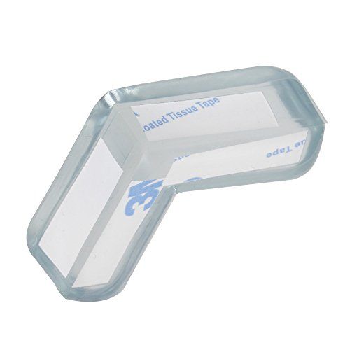 Silicone Edge Protectors for Furniture - Transparent Gel Table Corner Guards, Soft PVC Baby Safety Corner Protectors for Sharp Edges Pack of 8 (White). - Flymaster Shop